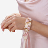 VV SILK RIBBON BRACELET - BLUSH
