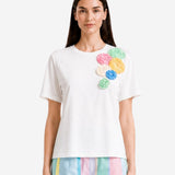 FLOWERS RIBBONED OVERSIZE T-SHIRT