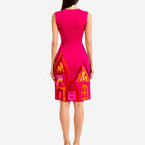 SIGNATURE NEOPRÉN PINK HÁROMSZÖG MINI RUHA