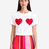 DOUBLE HEART OVERSIZE PÓLÓ