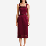 BURGUNDY COCKTAIL DRESS