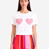 DOUBLE HEART OVERSIZE PÓLÓ