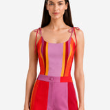 SUNSET STRIPES CORSET TOP