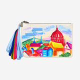 HAND-PAINTED AND RIBBONED BUDAPEST CLUTCH