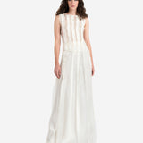LASHES WHITE SILK ORGANZA SKIRT