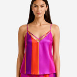 SUNSET STRIPES SILK TOP