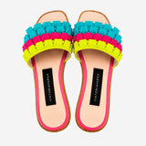 TROPICAL RIBBONED SLIPPERS