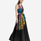 SIGNATURE KÉZZEL FESTETT SZALAGOZOTT ESTÉLYI RUHA