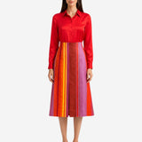 SUNSET STRIPES A-LINE SKIRT