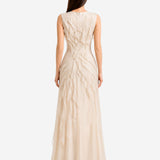 WHITE SILK ORGANZA WAVES DRESS