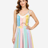 PASTEL STRIPES SILK TOP