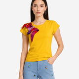 SUNSET STRIPES YELLOW T-SHIRT