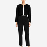 BLACK RIBBONED SHORT BLAZER