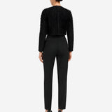BLACK RIBBONED SHORT BLAZER