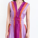 PURPLE ORGANZA MAXI DRESS