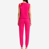 COZY NEOPRENE PINK SLEEVELESS TOP