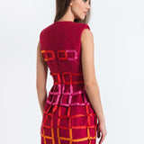 WOOL MINI DRESS WITH RIBBON DETAILS