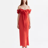 POPPY SLEEVELESS DRESS WITH ORGANZA DETAILS