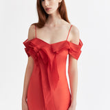 POPPY SLEEVELESS DRESS WITH ORGANZA DETAILS