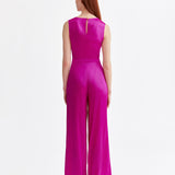 STRAIGHT LEG SILK PANTS