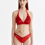 SIGNATURE VV PIROS SZALAGOS HÁROMSZÖG BIKINI