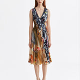 SIGNATURE RIVIERA WRAP SILK DRESS