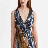 SIGNATURE RIVIERA WRAP SILK DRESS