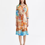 SIGNATURE RIVIERA SILK SHIRT DRESS