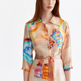 SIGNATURE RIVIERA SILK SHIRT DRESS
