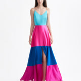 VIOLA SILK DRESS WITH SPAGHETTI STRAPS