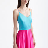 VIOLA SILK DRESS WITH SPAGHETTI STRAPS