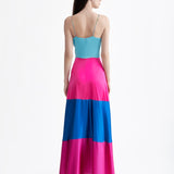 VIOLA SILK DRESS WITH SPAGHETTI STRAPS