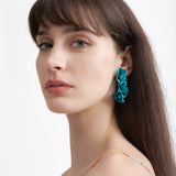 SIGNATURE RIBBONED EARRING - SMALL SILVER