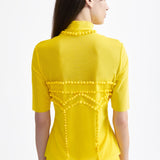 SIGNATURE TOP WITH POM-POM DETAILS