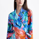 SIGNATURE BLOOM SILK KIMONO