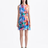 SIGNATURE BLOOM SILK MINI DRESS
