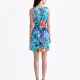 SIGNATURE BLOOM SILK MINI DRESS