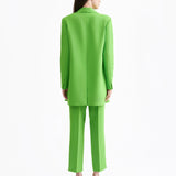 GREEN STRAIGHT LEG PANTS