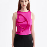 MAGENTA SLEEVELESS TOP
