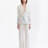 SIGNATURE BLAZER WITH SILK RIBBONS