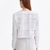 SIGNATURE TILES HERITAGE WHITE CROP BLAZER