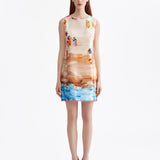 SIGNATURE RIVIERA SEASIDE SILK MINI DRESS