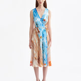 SIGNATURE RIVIERA WRAP SILK DRESS