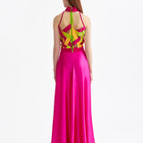 NEON SATIN CROP TOP