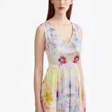 SIGNATURE LOVEBIRD SILK MAXI DRESS