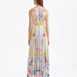 SIGNATURE LOVEBIRD SILK MAXI DRESS