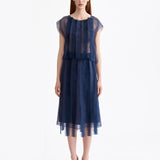 LASHES BLUE SILK ORGANZA SKIRT