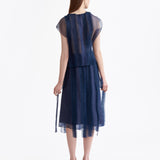 LASHES BLUE SILK ORGANZA SKIRT