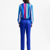 STRIPES SILK BOMBER JACKET