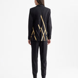 BLACK STRAIGHT LEG PANTS